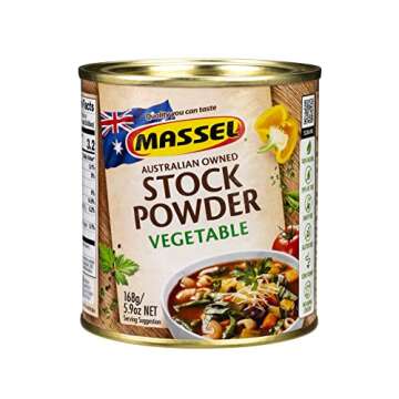 Massel Vegetable Bouillon Powder, Gluten Free, Low Fodmap Stock, Fat Free, MSG Free, Dairy Free, Non...