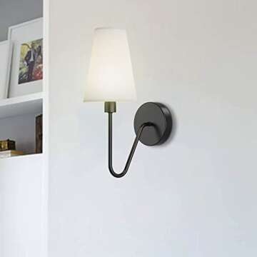 Electro BP Classic Wall Sconce with Linen Shade Set of 2