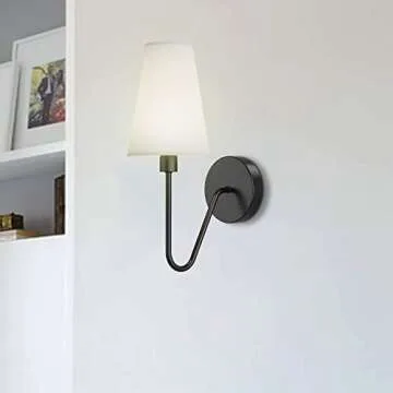 Electro BP Classic Wall Sconce with Linen Shade Set of 2