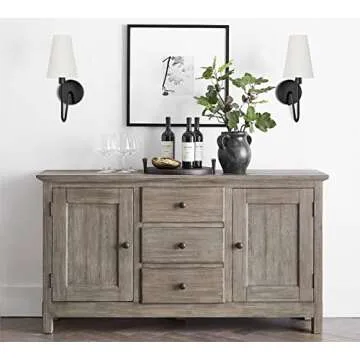 Electro BP Classic Wall Sconce with Linen Shade Set of 2