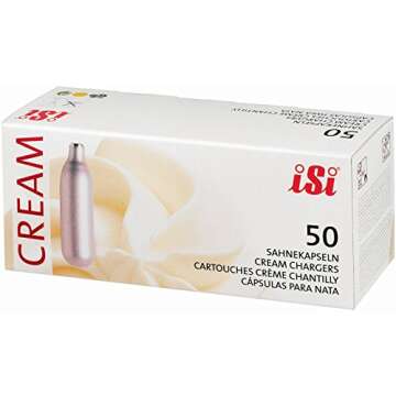 iSi North America 50-Pack Nitrous Chargers - Perfect for Cream Whippers