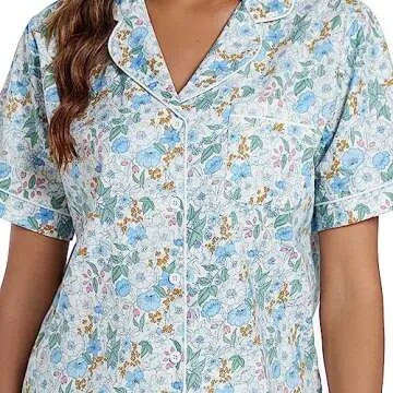 LUBOT 100% Cotton Women's Pajama Set for Comfort and Style