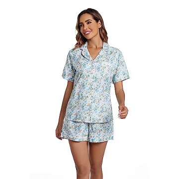 LUBOT 100% Cotton Women's Pajama Set for Comfort and Style
