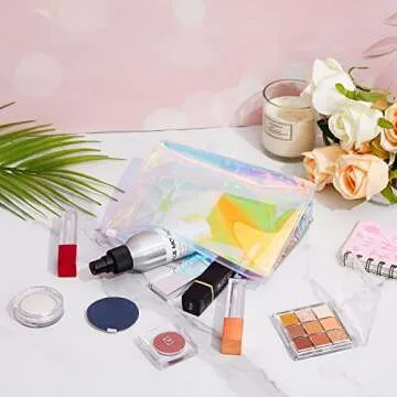 Dunzy Holographic Makeup Bag Set - 20 Pieces of Style and Functionality