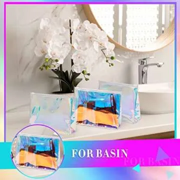 Dunzy Holographic Makeup Bag Set - 20 Pieces of Style and Functionality