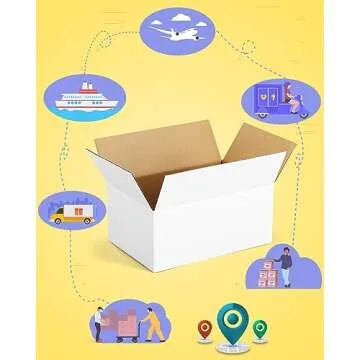 Small Shipping Boxes for Packaging - 40-Pack by Poever