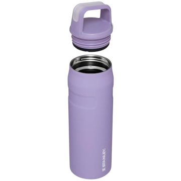 Stanley IceFlow Cap and Carry+ Water Bottle 24 OZ | Wide Mouth Twist Lid | Lightweight & Leakproof for Travel & Gym | Insulated Stainless Steel | BPA-Free | Lavender