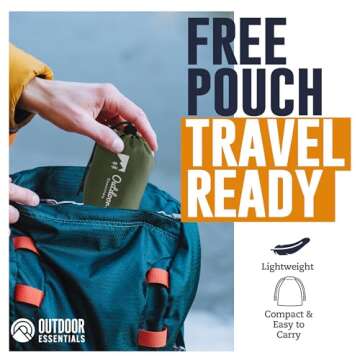 OutdoorEssentials Mosquito Bug Head Net - Face Netting Protection Against Mosquitoes, Gnats, Midges While Fishing or Camping - Midge Nets Mesh Protection for Men & Women - Black