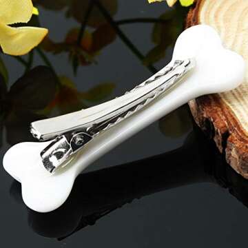 Armear 6 Pcs Dog Bone Hair Clips for Women Girls