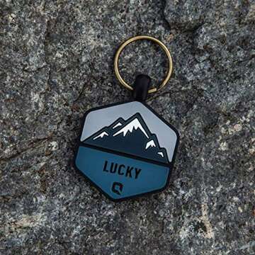 QALO Customized Pet ID Tag - Durable Silicone Dog & Cat Name Tag, Lightweight, Jingle-Free