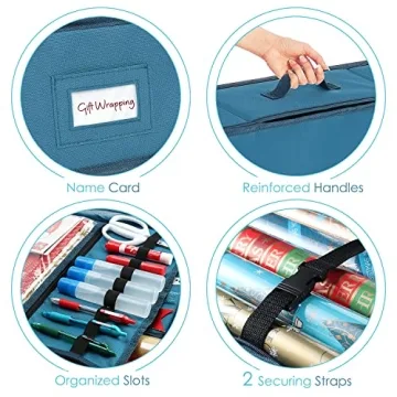 Hearth & Harbor Wrapping Paper Storage Organizer with Wheels