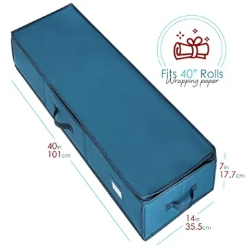 Hearth & Harbor Wrapping Paper Storage Organizer with Wheels