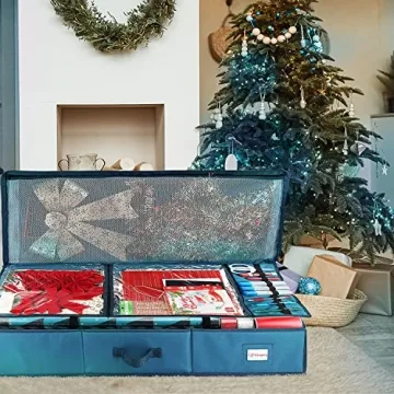 Hearth & Harbor Wrapping Paper Storage Organizer with Wheels