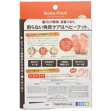 Baby Foot Japan 60min Foot Exfoliation Peel Mask for Silky Smooth Feet