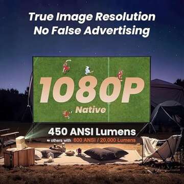 [Sound by J-B-L & Built-in Battery] Yaber T2 Outdoor Projector with WiFi 6 and Bluetooth, Native 1080P Smart Movie Portable Projector for Inside and Outside, Compatible with TV Dongle