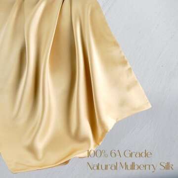 ZIMASILK 100% Pure Mulberry Silk Pillowcase for Hair and Skin Health,Soft and Smooth,Both Sides Prem...