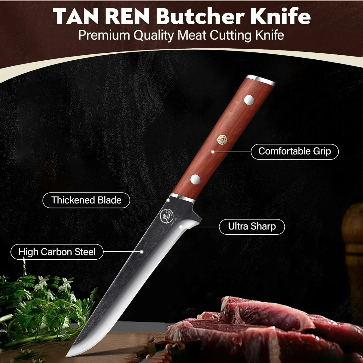 6 Inch Premium Boning Knife for Butchering Meat
