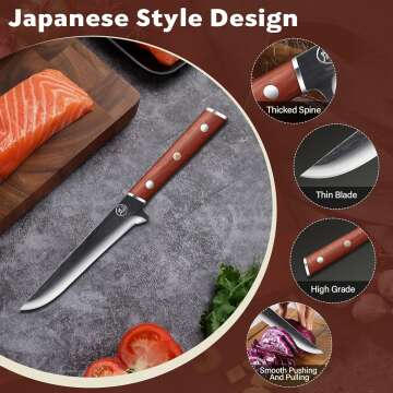 6 Inch Premium Boning Knife for Butchering Meat