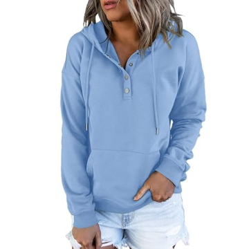 Dokotoo Women's Vintage Drawstring Hoodie - Soft, Stylish & Cozy Sweatshirt