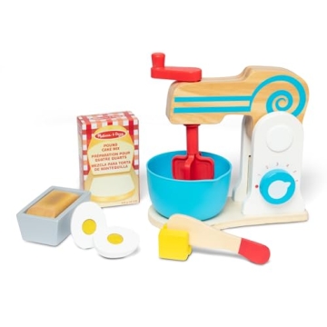 Melissa & Doug Wooden Mixer Set for Imaginative Play