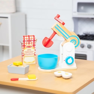Melissa & Doug Wooden Mixer Set for Imaginative Play