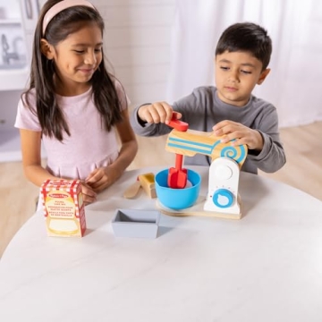 Melissa & Doug Wooden Mixer Set for Imaginative Play