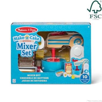 Melissa & Doug Wooden Mixer Set for Imaginative Play