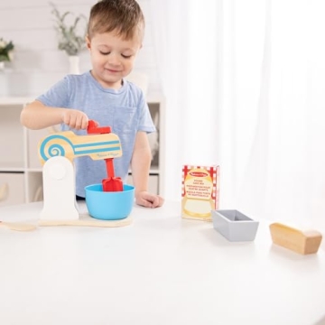 Melissa & Doug Wooden Mixer Set for Imaginative Play