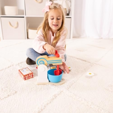 Melissa & Doug Wooden Mixer Set for Imaginative Play