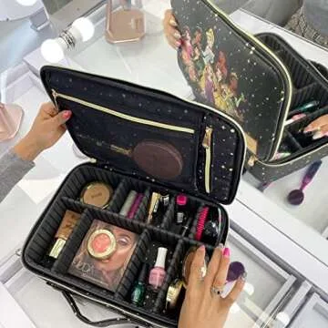 Disney Princess Midnight Makeup Organizer Bag - Stylish & Functional