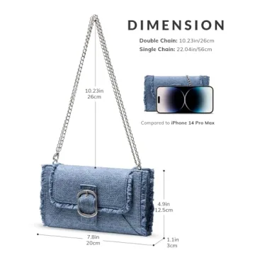 Chic Vulkitty Denim Crossbody Bag for Women