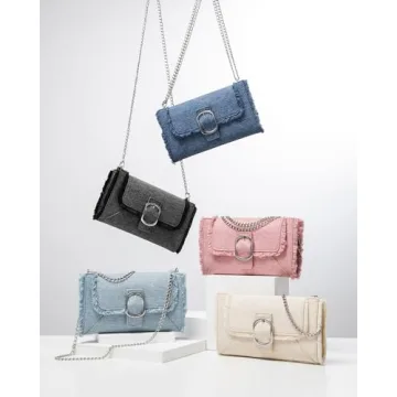 Chic Vulkitty Denim Crossbody Bag for Women