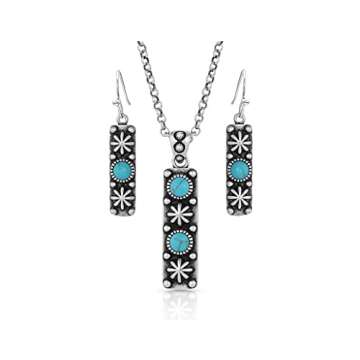 Montana Silversmiths Turquoise Western Inspired Jewelry Set (Starlight Starbrite)