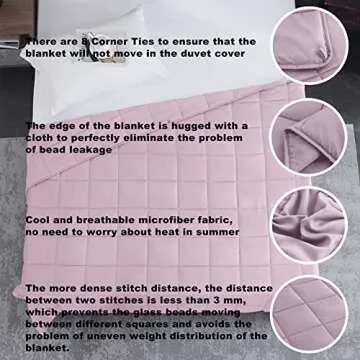 Cooling Breathable L'AGRATY Weighted Blanket for All Seasons