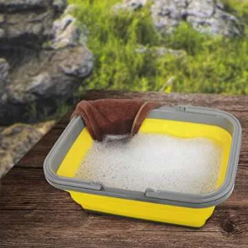 2 Pack Collapsible Sink for Camping and Home Use