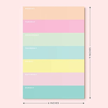 Pastel Colorblock Weekly Planner Notepad for Effortless Planning