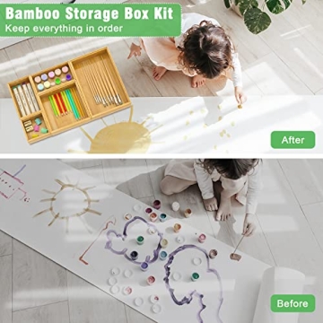Bamboo Drawer Organizer Set for Stylish Multi-Use Storage