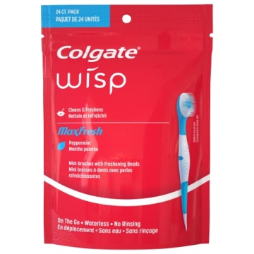 Colgate Wisp Max Fresh Disposable Mini Toothbrushes 24 Count