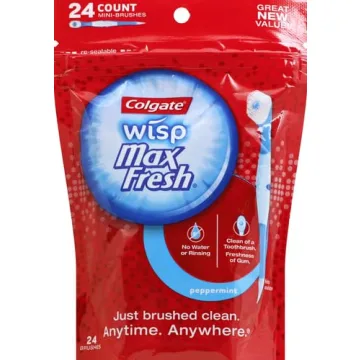 Colgate Wisp Max Fresh Disposable Mini Toothbrushes 24 Count
