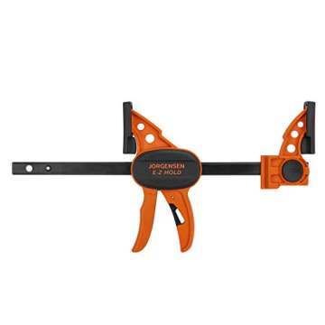 Jorgensen 6" Spreader/Bar Clamp Set, 4-pack,One-Hand Light Duty E-Z Hold Clamp/Spreader, 99216A,Black Orange