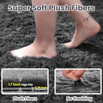 8x10 Ultra Soft Fluffy Area Rug for Living Room Comfort