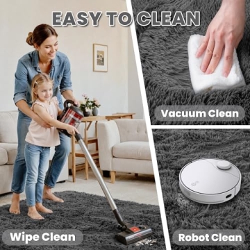 8x10 Ultra Soft Fluffy Area Rug for Living Room Comfort