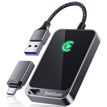 Jemluse Wireless CarPlay Adapter - Instant iPhone Connectivity