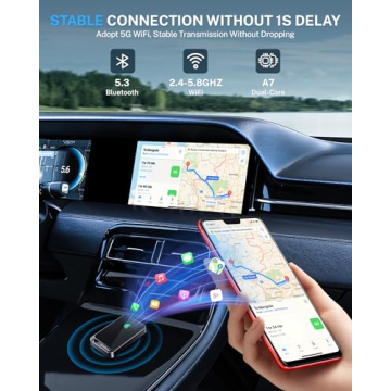 Jemluse Wireless CarPlay Adapter Fast iPhone Connection