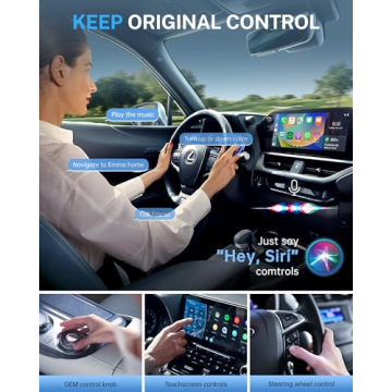 Jemluse Wireless CarPlay Adapter Fast iPhone Connection