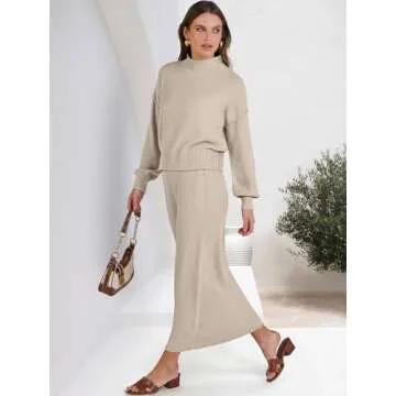 Caracilia Women's Stylish Sweater Skirt Set for 2024