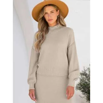 Caracilia Women's Stylish Sweater Skirt Set for 2024