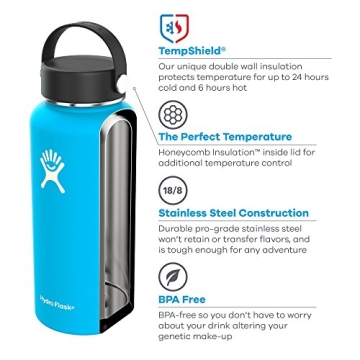 Stylish Hydro Flask - Insulated Steel Water Bottle 32 oz Black