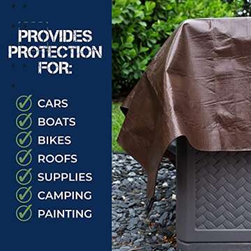 Heavy-Duty Waterproof Tarp Cover for All Weather Conditions