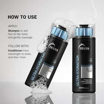 TRUSS Ultra Hydration Hair Conditioner for Women & Men - Moisturizing Treatment for Dry, Damaged Hair - Adds Shine & Body - Color-Safe for All Textures - Restores Vital Nutrients (300 ml)